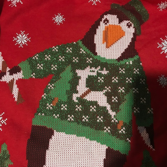 NWT Stumbling Penguin ugly Christmas Sweater X-Mas - Picture 4 of 7
